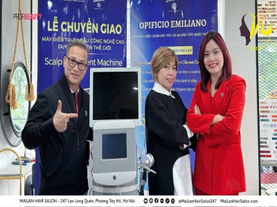 Mai Lan Hair Salon chính thức nhận chuyển giao máy điều trị da đầu công nghệ cao - Bước tiến mới trong chăm sóc tóc